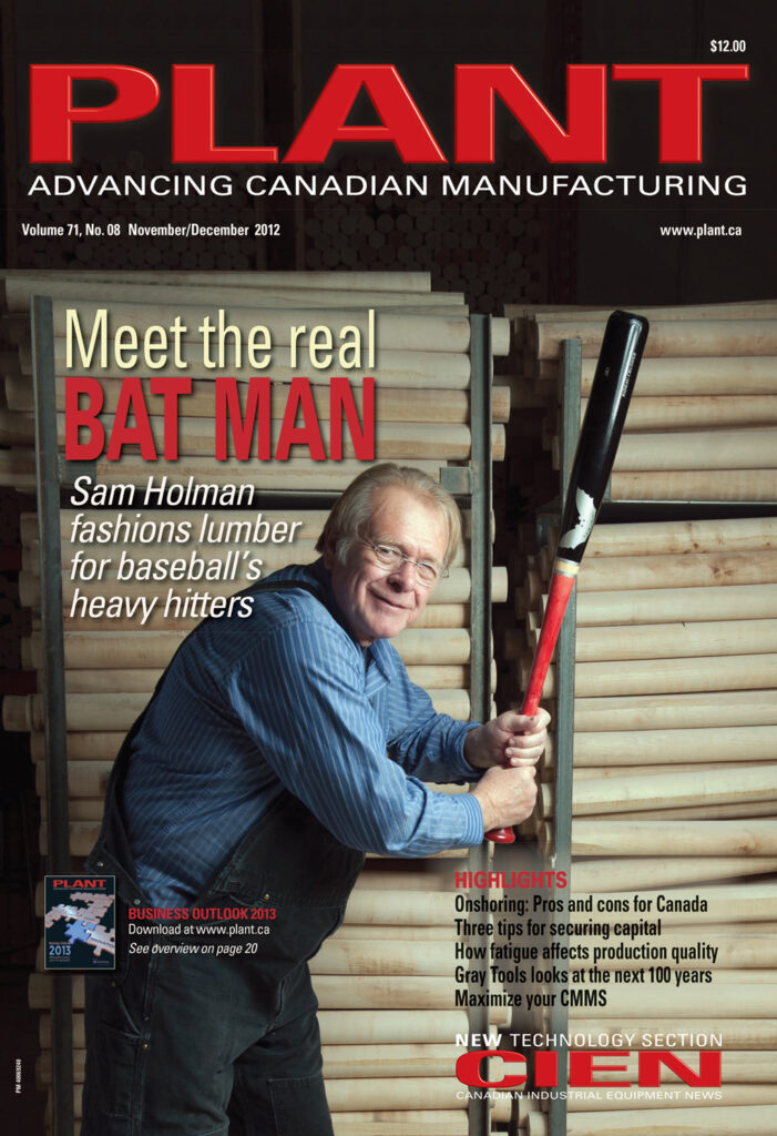 cover image with Sam Holman holding a bat