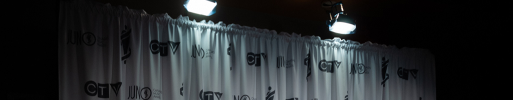 curtain with logos