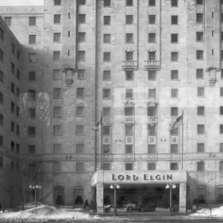 Haunting Dusty Windows 6 – Lord Elgin Hotel – Ottawa – Black and White Print by Alexei Quintero