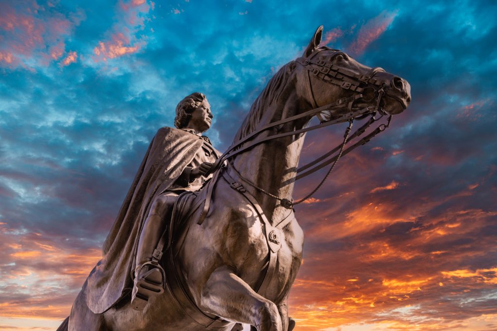 Monument of Queen Elizabeth II on horseback