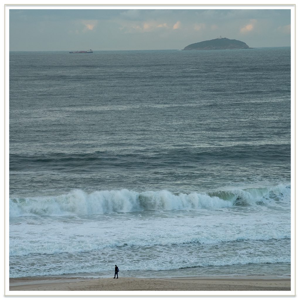 Rio de Janeiro. View of the shoreline on Copacabana Beach
