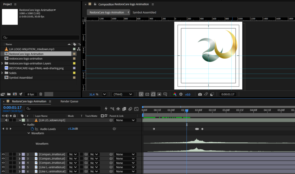 motion and sound, Adobe After effects
